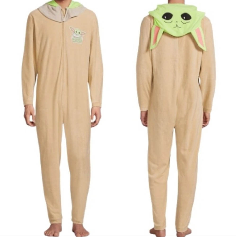 Mandalorian Baby Yoda Union Suit Onesie Men's Unisex Size Small